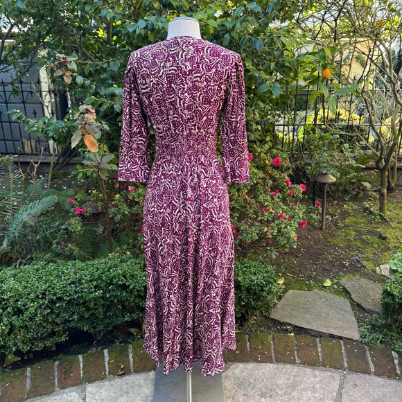 Ba&sh Loa Midi Dress Raisin Sz XS - Picture 3 of 11